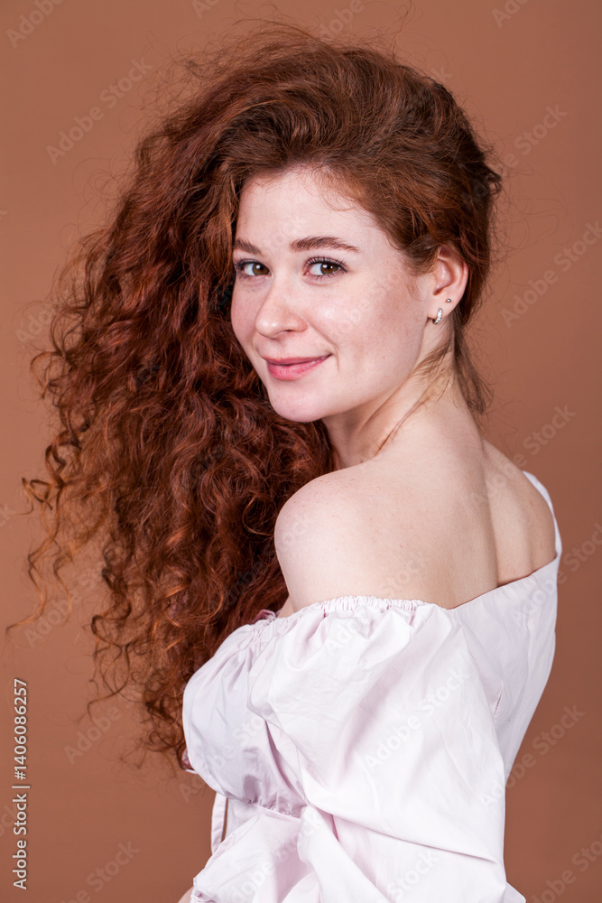 Portrait of a young beautiful red hair girl Portrait of a young beautiful red hair girl