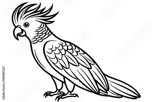 Cockatoo Simple Line Art