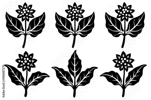Lungwort Silhouette Vector Art