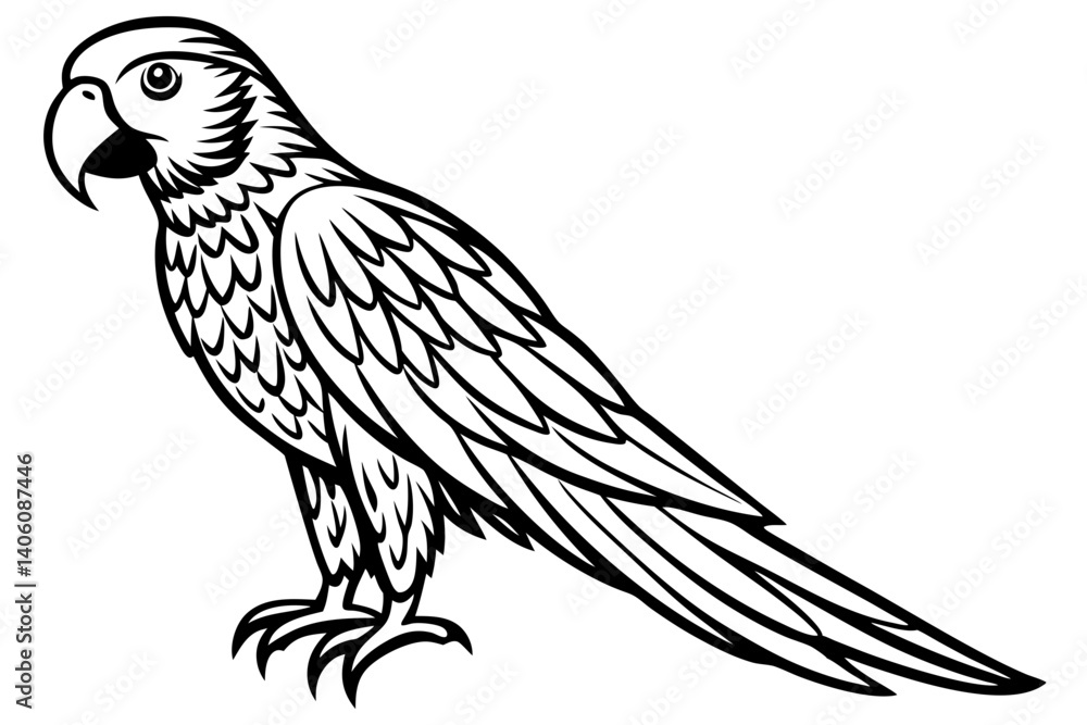Obraz premium Scarlet Macaw Bird Drawing