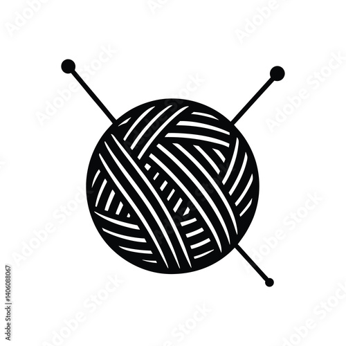 basket with knitting needles