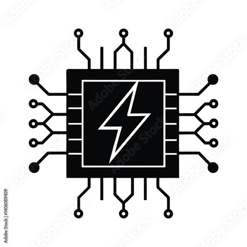 Isolated Electric Circuit on White Background