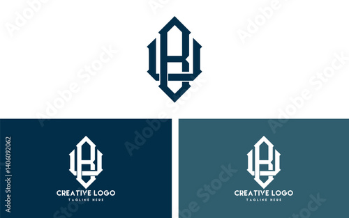 Initial letter UB logo or BU Monogram logo design