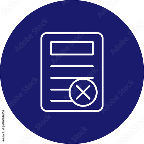 Refuse  Vector Line Circle Icon Design
