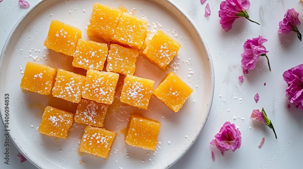 Freshly Sliced Orange Fruit on White Ceramic Plate Freshly Sliced Orange Fruit on White Ceramic Plate
