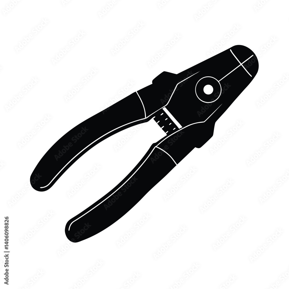 Isolated Crimping Tool on White Background Isolated Crimping Tool on White Background