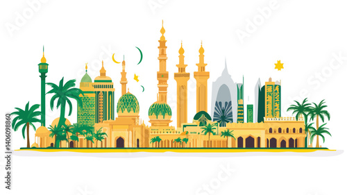 Traditional Saudi Arabian National Day Celebration Image for Festive Designs