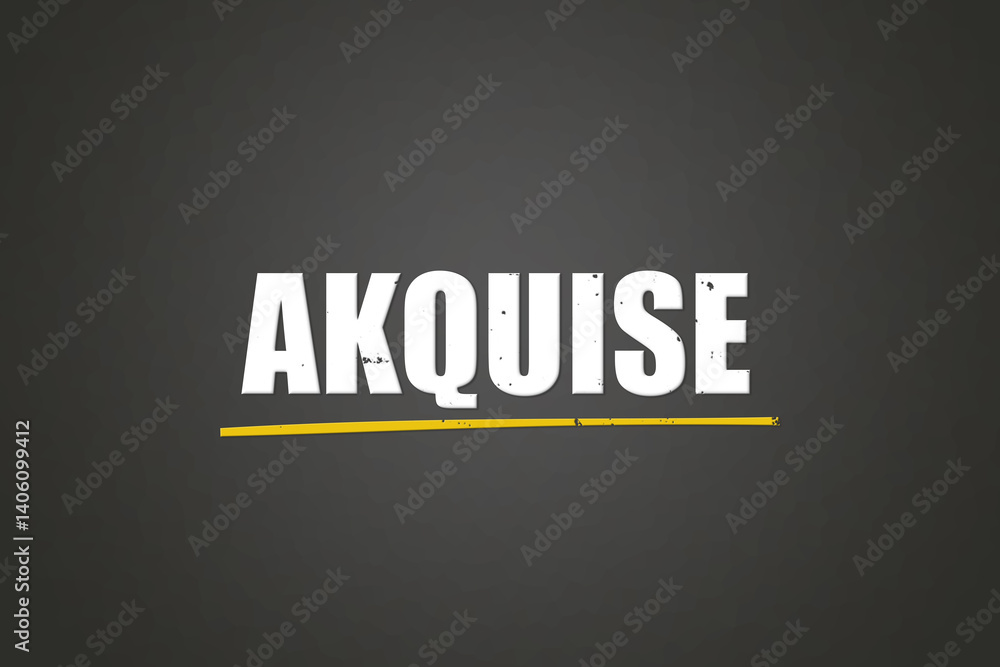 Obraz premium Akquise (Acquisition) - A blackboard with white text.