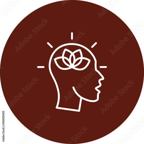 Stay Calm Symbol  Vector Line Circle Icon Design