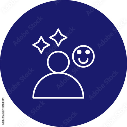 Good Behavior Chart  Vector Line Circle Icon Design