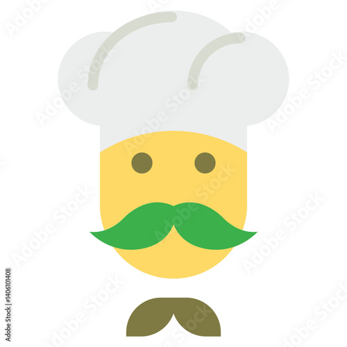 Happy Chef Cartoon Icon Culinary Food Cooking Restaurant Bistro