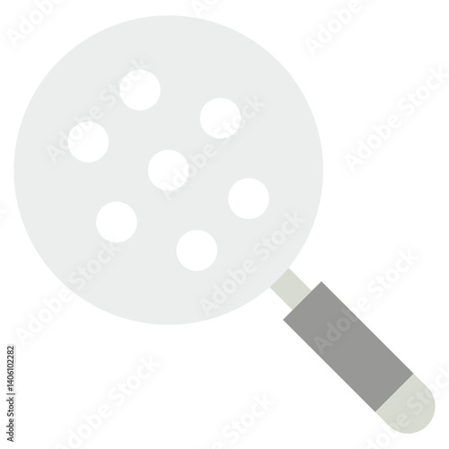 Simple Kitchen Slotted Spoon Icon Illustration