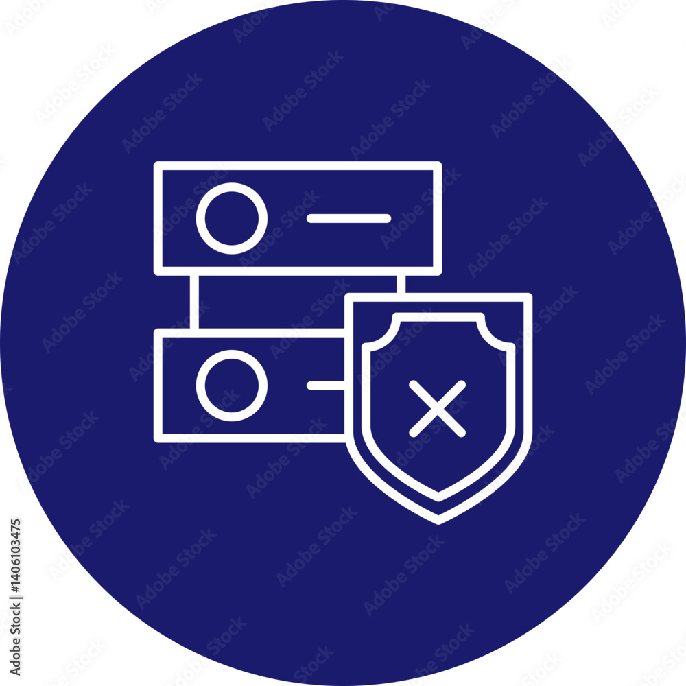 Unsecure Vector Line Circle Icon Design Unsecure Vector Line Circle Icon Design
