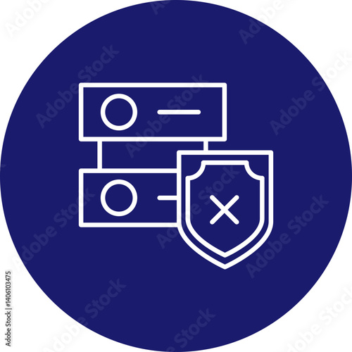 Unsecure  Vector Line Circle Icon Design