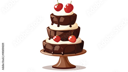 Luxurious Gourmet Chocolate Fountain with Whipped Cream - Decadent Sweet Dessert Display
