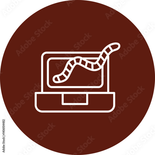 Worm  Vector Line Circle Icon Design