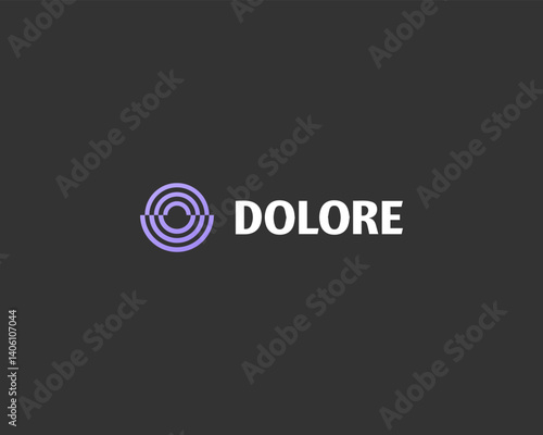 Abstract logo from two semicircles. Creative goal target minimalistic logotype. Universe tech science vector symbol.
