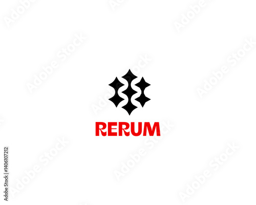 Abstract logo from connected stars. Space symbol. Flat rating award minimalistic vector icon logotype. Vector illustration.