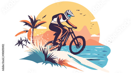 Extreme Sport Lifestyle Vector Isolated Image