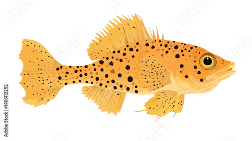 Adorable and Humorous Ikan Pindang Kuning Traditional Fish Illustration for Creative Projects
