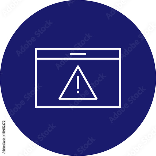 Error Vector Line Circle Icon Design