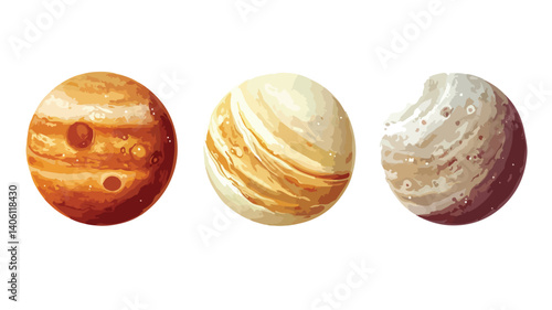 Jupiter Space Background Featuring Star Planets Galaxy View