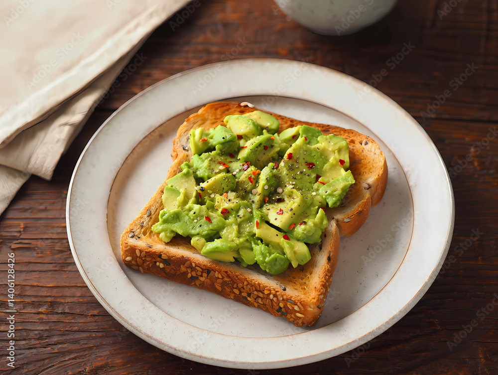 Avocado Toast with Chili Flakes Avocado Toast with Chili Flakes
