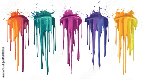 Professional Spray Paint Textures Vector Illustration Pack for Creative Design Projects