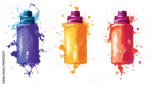 Professional Spray Paint Textures Vector Illustration Pack for Creative Design Projects
