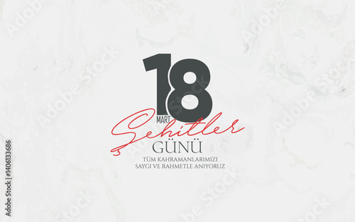 18 mart, şehitler gününe özel tasarım. vektor. translation : 18 march, special design for martyrs day. vector