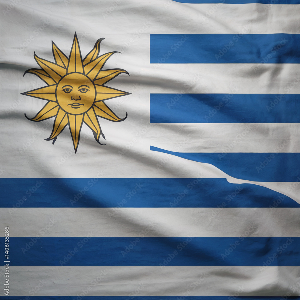 Fototapeta premium flag texture Uruguay