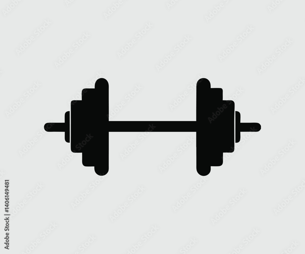 dumbbell isolated on white background dumbbell isolated on white background