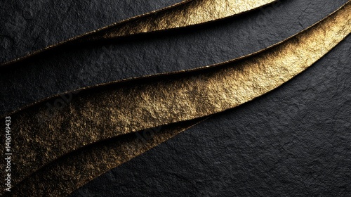 Luxurious black and gold textured background