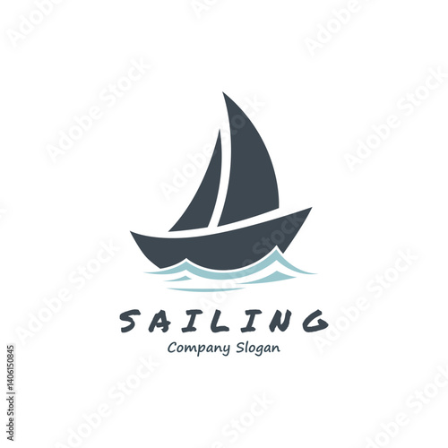 Simple Design of Sailboat Logo