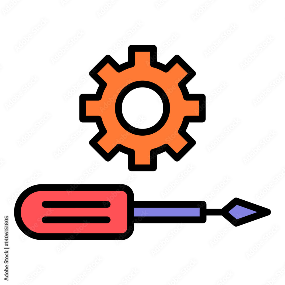Maintance illustration icon Maintance illustration icon