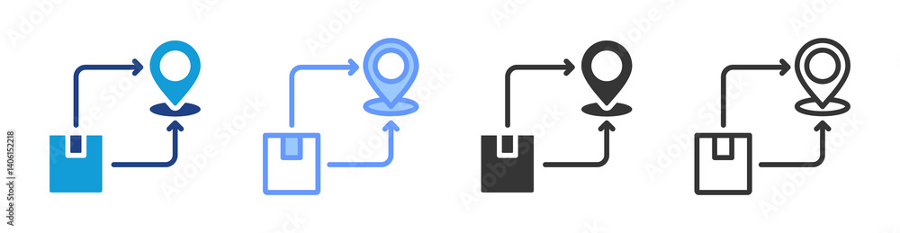 Logistic icon set multiple style collection Logistic icon set multiple style collection