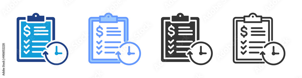 Financial Planning icon set multiple style collection Financial Planning icon set multiple style collection