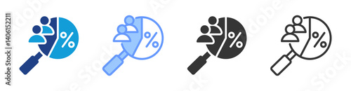 Demographic icon set multiple style collection