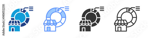 Market Segmentation icon set multiple style collection
