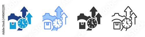 Productivity icon set multiple style collection