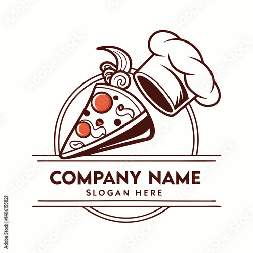 Pizza chef logo design