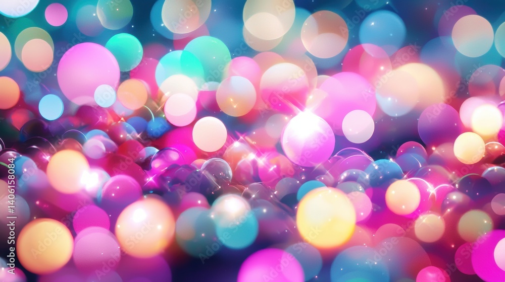 Colorful bokeh background with vibrant, glowing spheres. Colorful bokeh background with vibrant, glowing spheres.