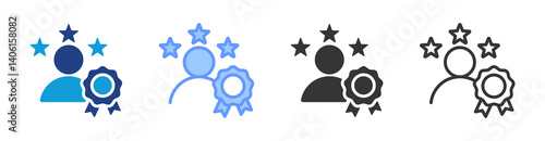 Expertise icon set multiple style collection
