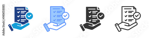 Accountability icon set multiple style collection