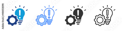 Innovation icon set multiple style collection