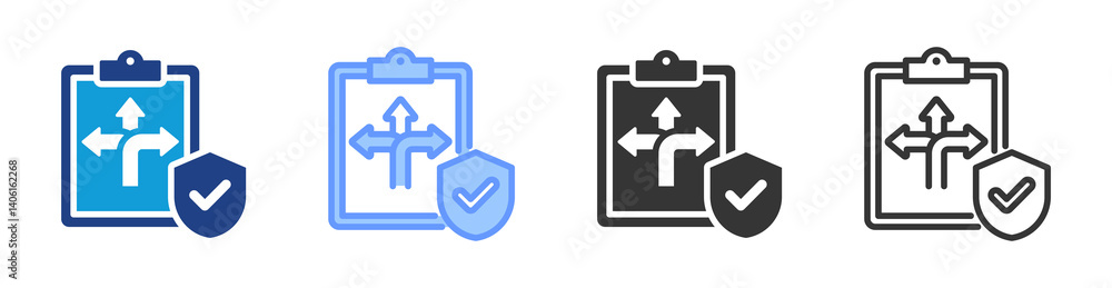 Flexibility Policy icon set multiple style collection Flexibility Policy icon set multiple style collection