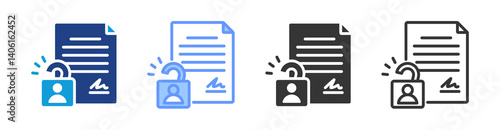 Independent Contractor icon set multiple style collection