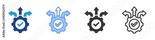 Flexibility icon set multiple style collection