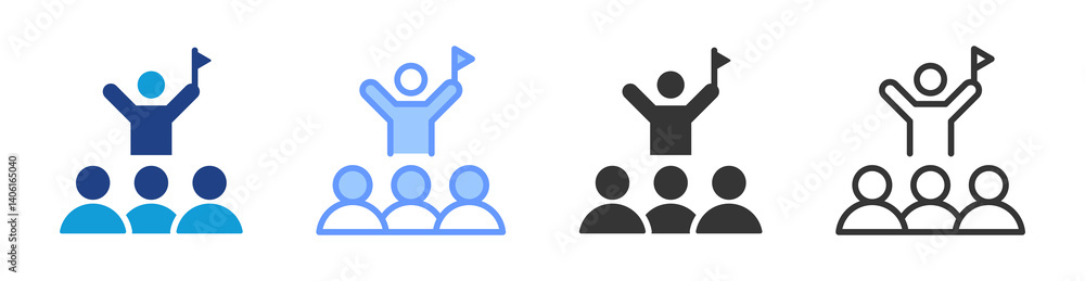 Leader icon set multiple style collection Leader icon set multiple style collection