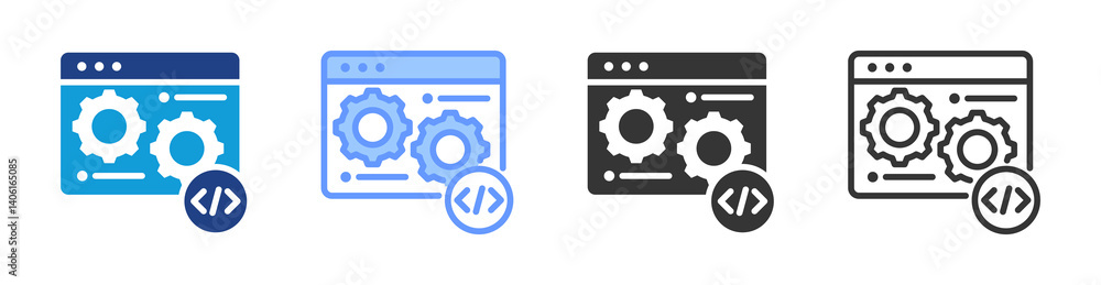 Software icon set multiple style collection Software icon set multiple style collection